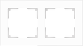 Веркель Рамка на 2 поста (белый матовый/стекло) WL01-Frame-02 сн/пр