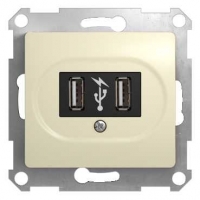 GLOSSA Розетка USB беж GSL000232 сн/пр