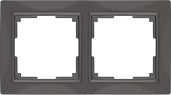 Веркель Рамка на 2 поста (серо-коричневый,basic) WL03-Frame-02 сн/пр
