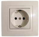 UNICA Розетка 1-ная с/з беж MGU5.036.25ZD сн/пр