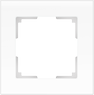 Веркель Рамка на 1 пост (белый матовый/стекло) WL01-Frame-01/W0011105