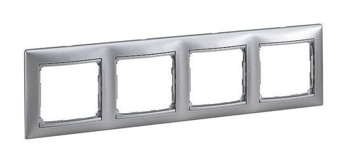Valena Рамка 4-ая горизонтальная алюминий 770154 сн/пр Valena Рамка 4-ая горизонтальная алюминий 770154 сн/пр