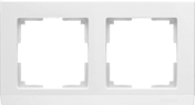 Веркель Рамка на 2 поста (Stark белый) WL04-Frame-02-white/W0021801