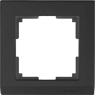 Веркель Рамка на 1 пост (Stark черный) WL04-Frame-01-black