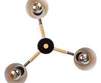 Люстра потолочная VOLANTE черный/дерево REV Ritter 52447 2