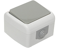 Выключатель EKF EFV10-021-30-54 1-клавишный 10А серый 