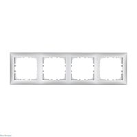 LK60 Рамка 4 поста серебристый металлик 864403-1