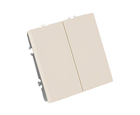 Эмили Выключатель 2кл самовозвратный, кашемир, RSW10-5113-08