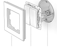Веркель Выключатель 2-кл проходной (серебряный) W1122006