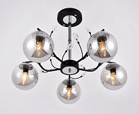 Люстра TR9073/5BK/SM 40W черный/дымчатый  E14