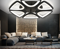 Люстра светодиодная FA4495 /6 BK черный 84W (пду)