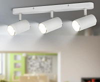 Светильник настенно-потолочный под лампу 3*GU10 белый хром OL35-3WH