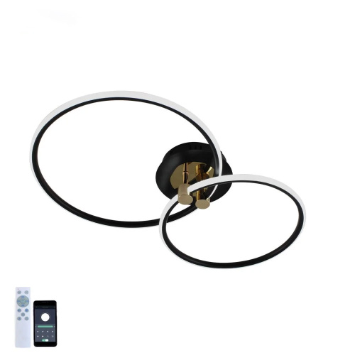 Люстра светодиодная "LUNE" 50W 2R-APP-615x360х110-BLACK/GOLD/WHITE-220-IP20 Люстра светодиодная "LUNE" 50W 2R-APP-615x360х110-BLACK/GOLD/WHITE-220-IP20