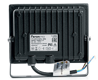 Прожектор светодиодный&nbsp;&nbsp;30W 6400K IP65 черный LL-1000 Feron PRO
