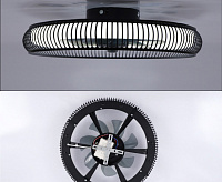 Люстра светодиодная "FAN FRAME" 45W+15W R-APP-500x125-BLACK/White-220-IP20