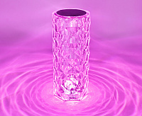 Настольная светодиодная лампа с сенсорным выключателем и пультом DE8021 CL прозрачный LED RGB 3W