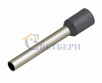 Наконечник штырьевой втулочный изолированный (НШВИ F-18mm) 2,5мм серый 08-0818