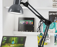 Настольная лампа HT-704GY, темно-серый (мат.), металл.