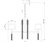 Люстра 60148/5 матовое золото