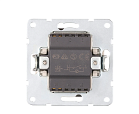 LK60 Выключатель 1-кл с индикатором серебристый металлик 860203