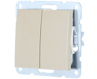 LK60 Переключатель 2-кл бежевый 861301-1