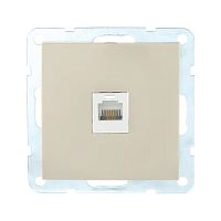 LK60 Розетка RJ-45 кат.5е с накладкой  бежевый 866101-1