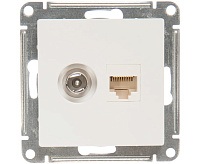 AtlasDesign Карбон Розетка комп+TV RJ45+TV ATN001089