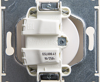 GLOSSA Розетка 1-ая б/з антрацит GSL000741