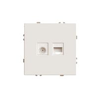 Эмили Розетка TV+RJ45, кашемир, RST00-5106-08