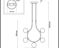Подвесной светильник 5621/5 LN23 COLLAR матовое золото