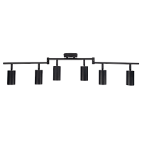 Светильник настенно-потолочный под лампу PCL 0606 6*GU10 BL черный IP20