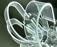 Люстра светодиодная "ITALIKA" 60W R-550x260-CHROME/CLEAR-220-IP20