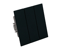 Мия Выключатель 3кл, черный бархат, RSW10-3108-05