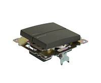 Катрин Выключатель 2-кл с подсветкой графит GLS10-7102-06