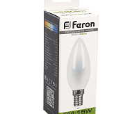 Лампа светодиодная FILAMENT 15W E14 4000K LB-717&nbsp;&nbsp;свеча (Feron) 
