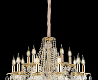 Люстра металл 1677/10+5 SN+BK