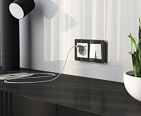 Веркель Выключатель 2-кл (белый акрил) W1120041