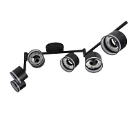 Светильник настенно-потолочный под лампу PCL 0906 6*GX53 BL черный IP20