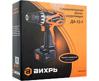 Дрель-шуруповерт аккумуляторный Вихрь ДА-12-1 (1,5 А/ч) сн/пр