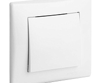 SENDA Переключатель 1-кл проходной бел SDN0400121