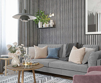 Панели 3D RAIL из вспененного полистирола Ясень серый 2700*120*10мм