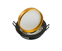 Светильник встраиваемый GX53 DL507 15W черный/золото, круг
