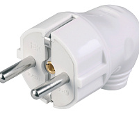 Вилка разборная угловая с з/к 16А белая ВПу11-01-Ст