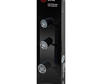 Светильник настенно-потолочный под лампу 3*GU10 черный хром OL35-3 BK