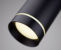 Подвесной LED светильник DLR023 12W 4200К черный матовый