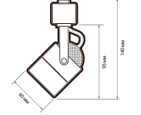 Светильник трековый PTR 24 GU10 WH (белый) IP20 Jazzway