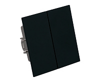 Мия Переключатель 2кл, черный бархат, RSW10-3107-05