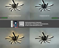 Люстра светодиодная "ALESSIA" 100W 5F-APP-750x76-BLACK/WHITE-220-IP20