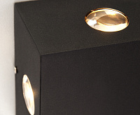 Настенный светодиодный светильник 1601 TECHNO LED Kvatra черный IP44