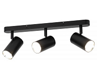 Светильник настенно-потолочный под лампу 3*GU10 черный хром OL35-3 BK